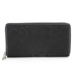 Gucci Long Wallet Round Zipper Jumbo GG Black